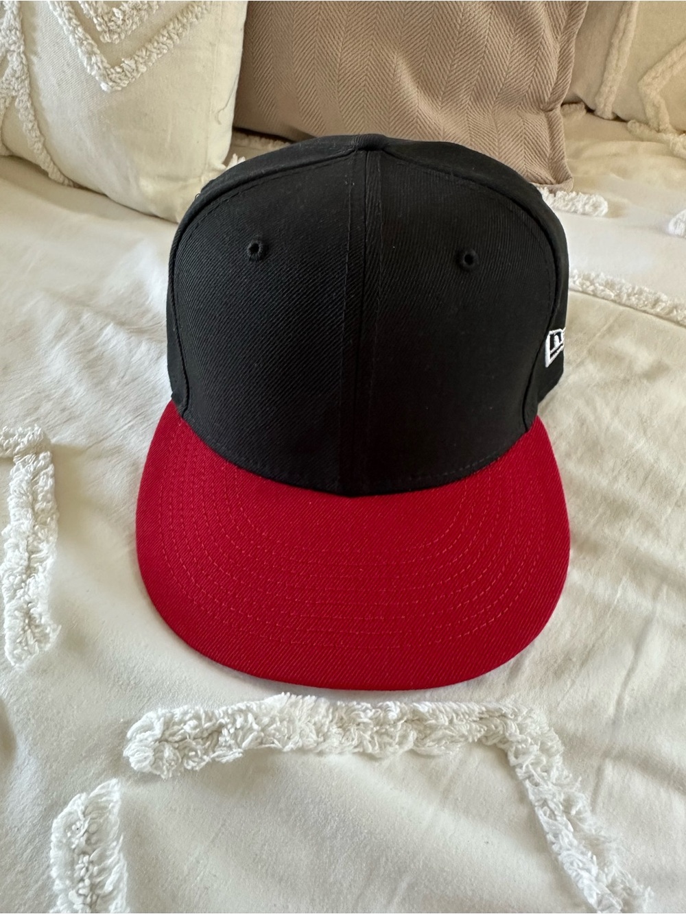 New Era 9 Fifty Black Crown with Red Visor SnapBack  Hat